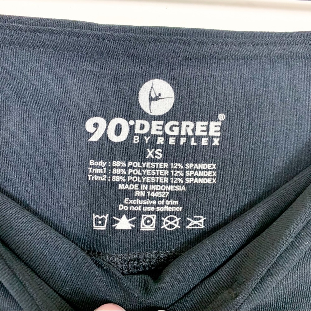 90 Degrees by Reflex Mesh Detail Yoga Leggings - Picture 5 of 8